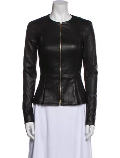 Pre-owned The Row Anasta Jacket Leather Biker Jacket In Black