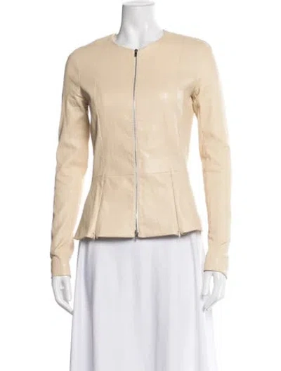 Pre-owned The Row Anasta Jacket Leather Jacket In Yellow