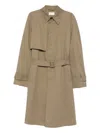 The Row Anatole Belted Coat In Brown