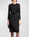 THE ROW ANGELINE BELTED WOOL DRESS