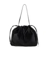 The Row Angy Drawstring Shoulder Bag In Black
