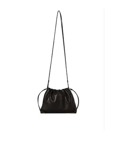 The Row Angy Drawstring Small Crossbody Bag In Black