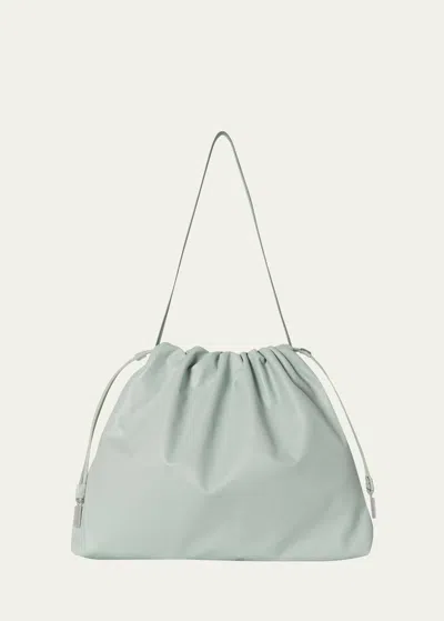The Row Angy Hobo Bag In Napa Leather In Green