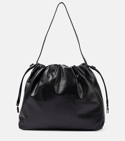 The Row Angy Hobo Light Nappa Leather Bag In Black