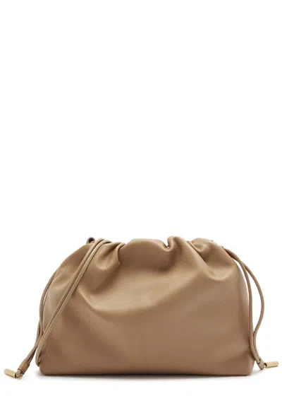 The Row Angy Leather Shoulder Bag In Cream