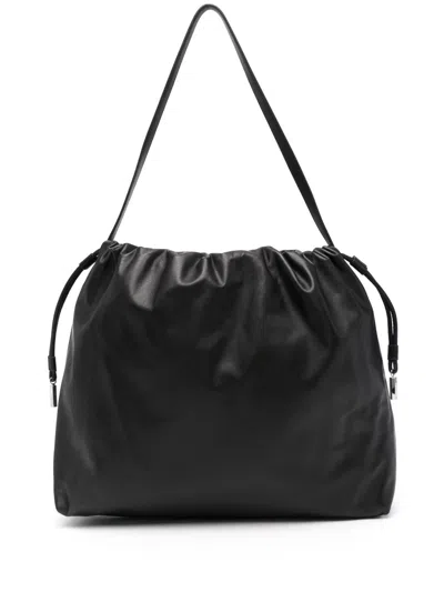The Row Angy Hobo Light Nappa Leather Bag In Black