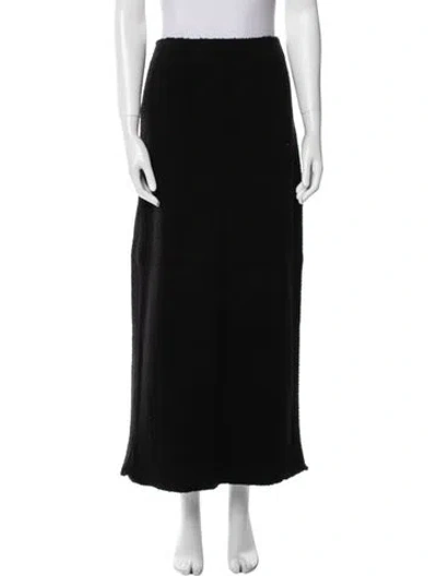 Pre-owned The Row Anita Midi Length Skirt In Black