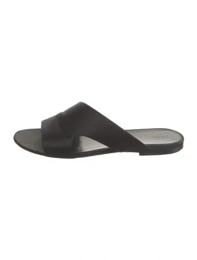 Pre-owned The Row Anita Satin Slides In Black