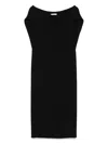 The Row Anitas Midi Dress In Black