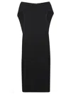 The Row Anitas Wool Dress In Black