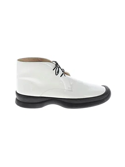 Pre-owned The Row Ankle Boots In White