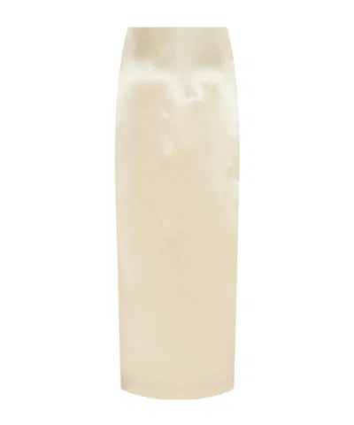The Row Ankle Length Pencil Skirt In Nude