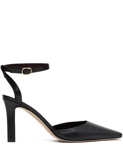 The Row Ankle-strap Pointed-toe Flats In Black