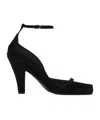 The Row Ankle Straps With High Heels In Black