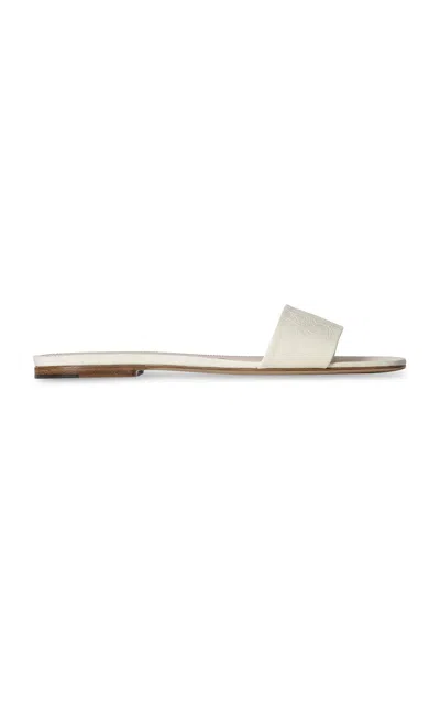 The Row Ann Leather Slides In White