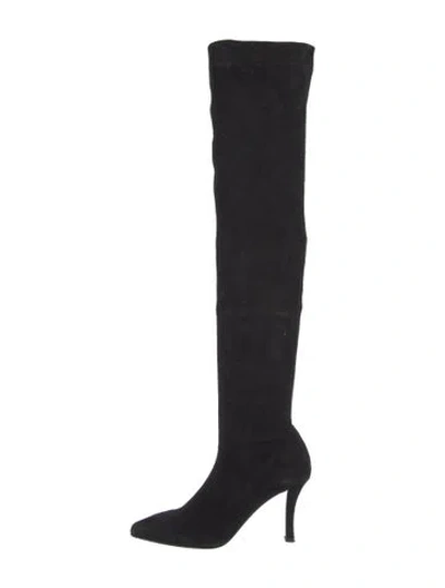 Pre-owned The Row Annette Suede Sock Boots In Black