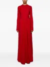 The Row Anselm Long-sleeve Maxi Dress In Red