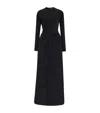 The Row Anselm Draped Crepe-trimmed Jersey Gown In Black