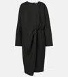 The Row Anthime Virgin Wool Midi Dress In Black