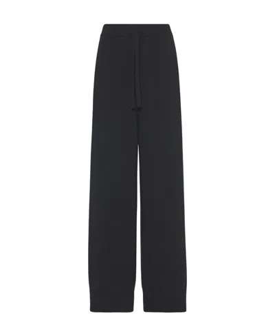 The Row Anton Cashmere Casual Pants In Black
