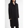 The Row Catena Oversized Double-breasted Wool And Silk-blend Cady Coat In Black