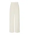 The Row White Linen Wide Trousers In White