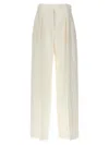 The Row White Linen Wide Trousers