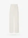 The Row White Linen Wide Trousers In White