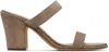 The Row Taupe Anwar Strap Heeled Sandals In Brown