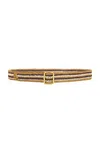 The Row Ara Belt In Natural  Dark Brown  & Ivory Ang