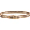 The Row Ara Belt In Natural/dark Brown/ivory Ang