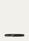 The Row Arco Leather Belt In Dark Brown Ans