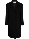 The Row Primat Straight Wool Coat In Black