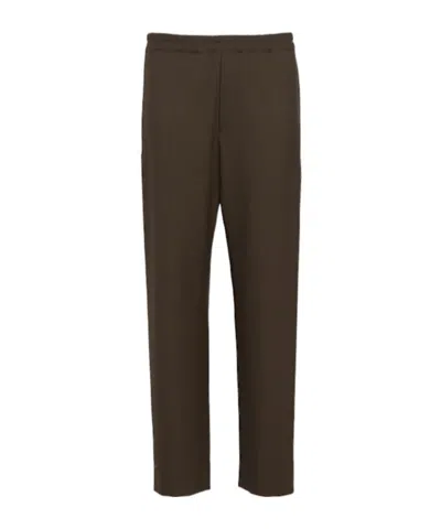 The Row Ari Fluid Soft Wool Pants In Brown