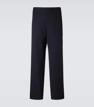 The Row Ari Wool Wide-leg Pants In Black