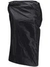The Row Aria Draped One-shoulder Asymmetric Silk Tunic Top In Black
