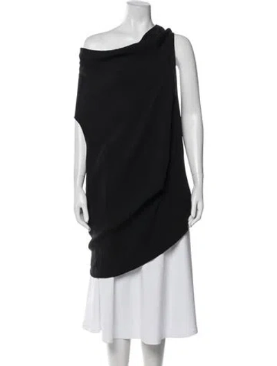 Pre-owned The Row Aria Silk Top W/ Tags In Black