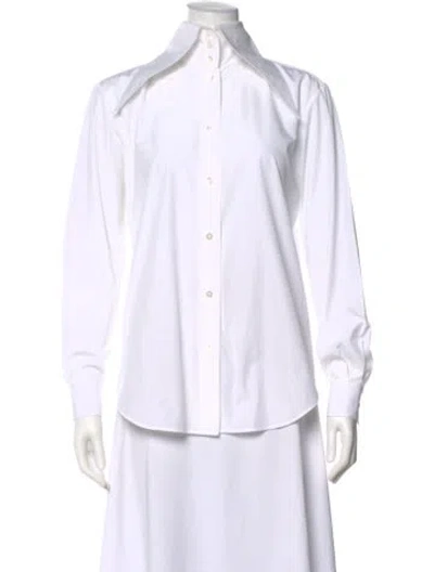 Pre-owned The Row Armelle Shirt Long Sleeve Button-up Top In White
