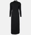 The Row Arno Wool Maxi Dress In Black