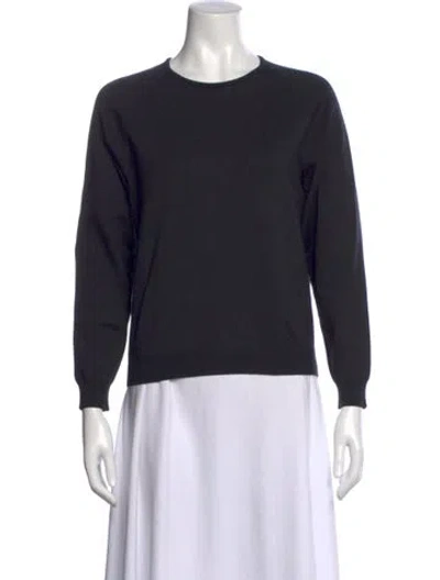 Pre-owned The Row Arnold Silk Top In Black