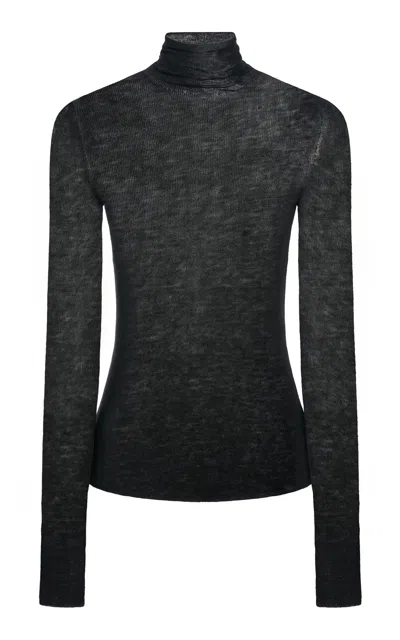 The Row Arp Cashmere Turtleneck Sweater In Black