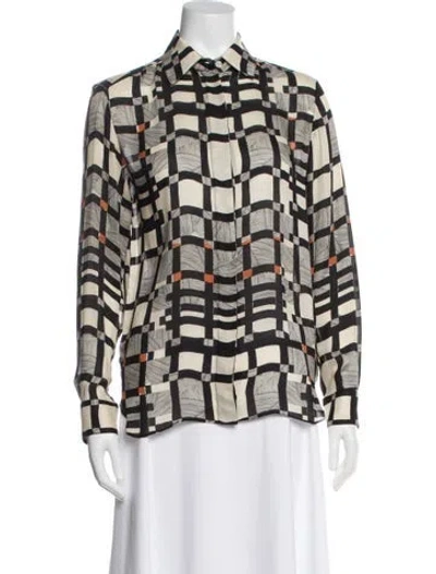 Pre-owned The Row Arvid Patterned Blouse