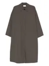 The Row Arwen Single-breasted Coat In Brown