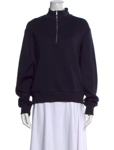 Pre-owned The Row Ashilee Mock Neck Sweatshirt W/ Tags In Blue