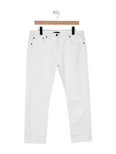 Pre-owned The Row Ashland Jean Straight Leg Jeans In White