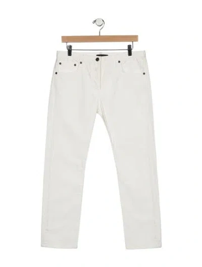 Pre-owned The Row Ashland Straight Leg Jeans In White