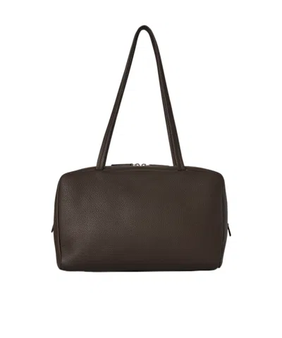 The Row Astra Bowling Bag In Leather In Brown