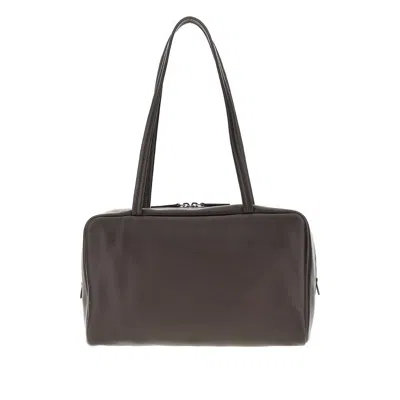 The Row 'astra Bowling' Leather Bag In Brown