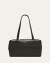 The Row Astra Bowling Shoulder Bag In Napa Leather In Black