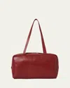 The Row Astra Bowling Shoulder Bag In Napa Leather In Brnrs Barn Red Ans